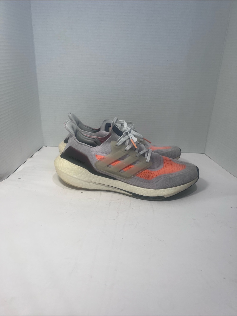 adidas Men's Sneakers in Gray and Bright Orange